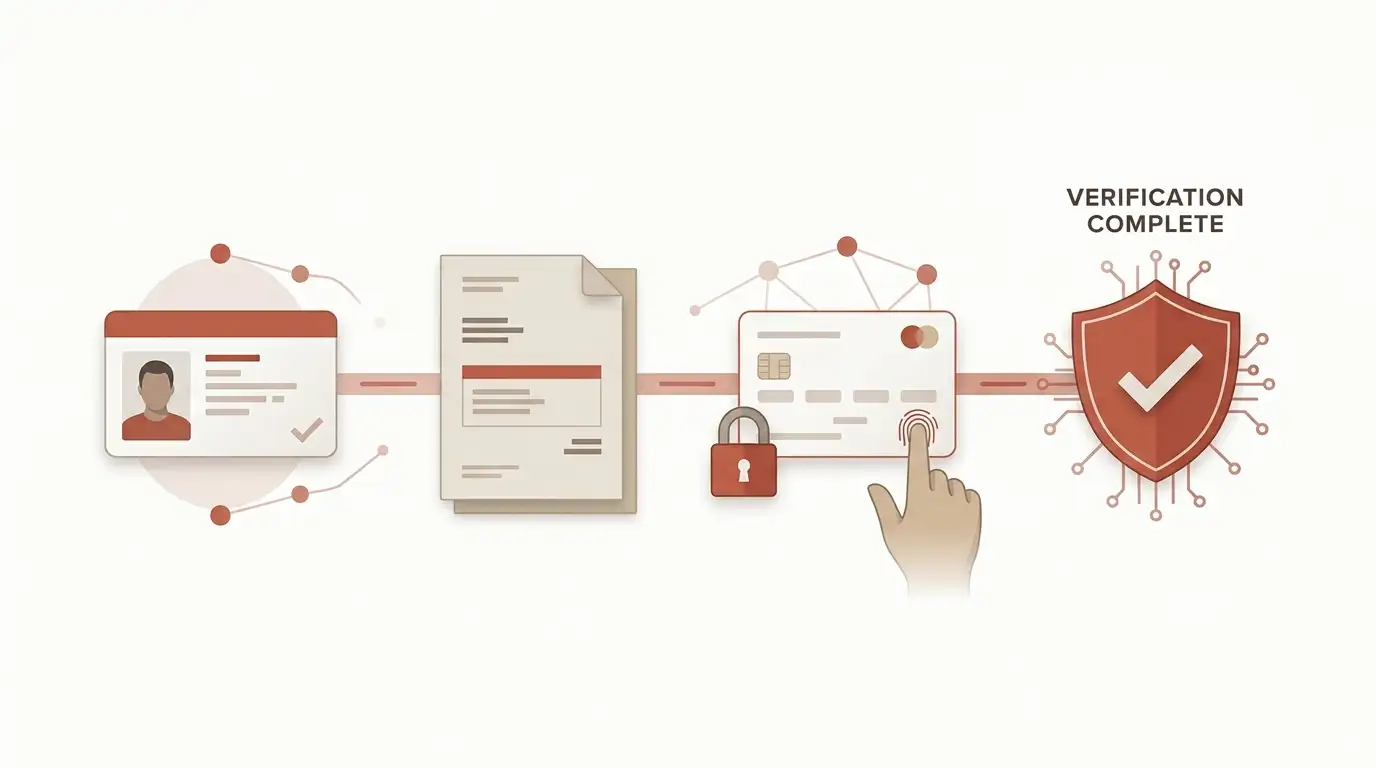 Generic identity verification flow with ID, address and payment ownership checks